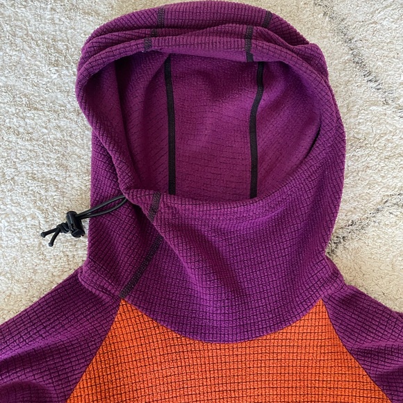 Melanzana Women’s XS Purple and Orange Hooded Sweatshirt - Picture 5 of 6